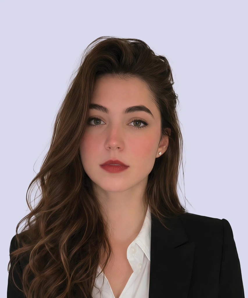 Professional portrait of Amna Khan, Lead Product Strategist at VisionTact, in business attire.