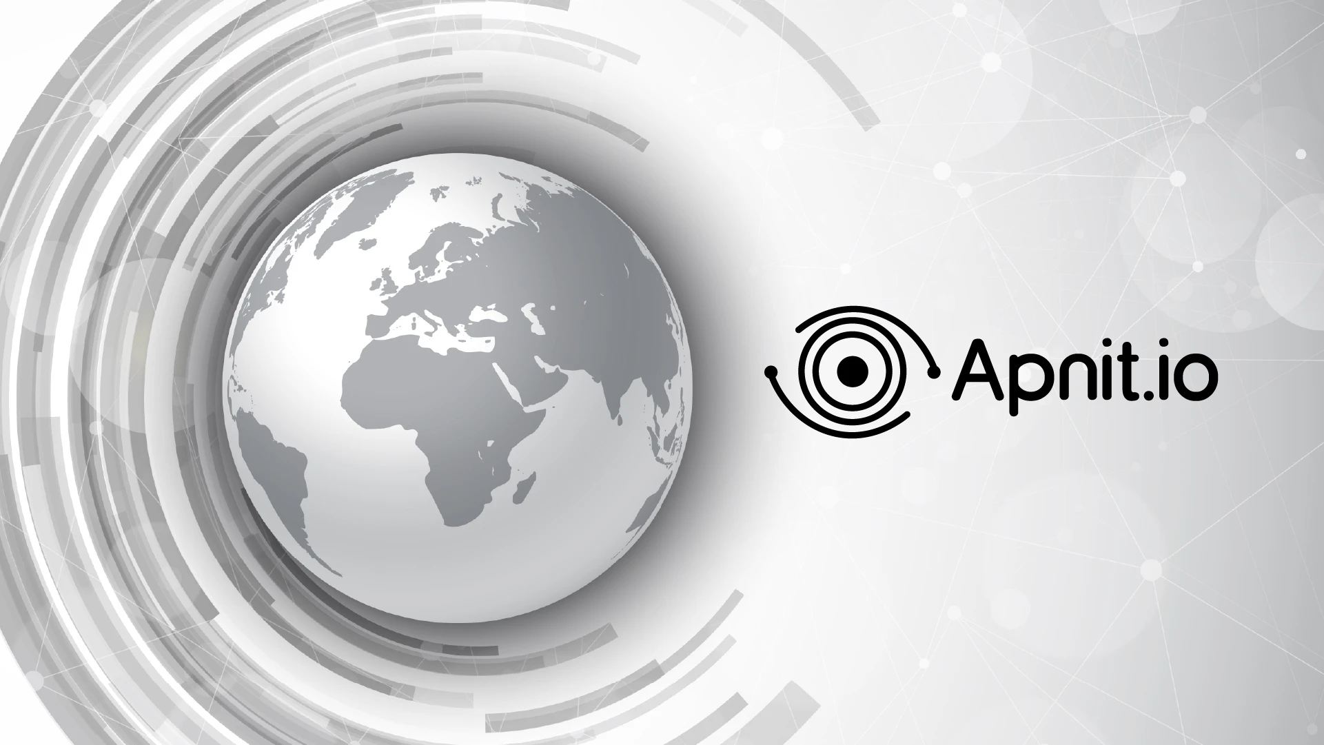 Apnit.io logo with a digital globe, network connections, and technology-themed background, powered by VisionTact.