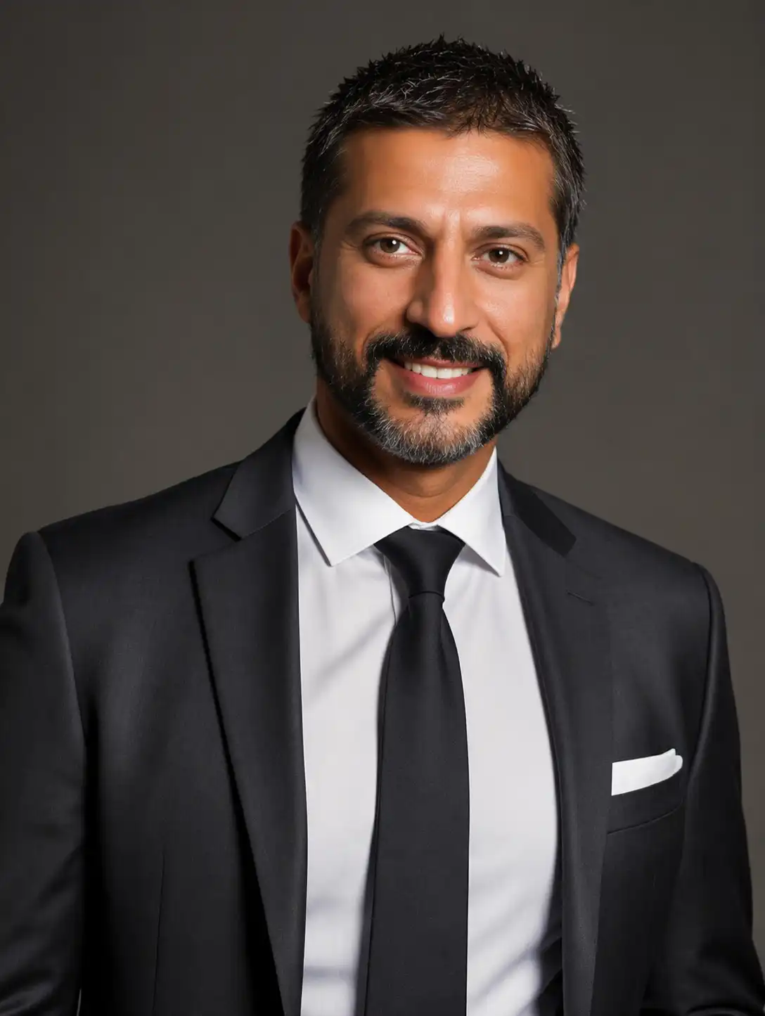 Professional portrait of Sami Ullah, Co-Founder of VisionTact, wearing a black suit and tie.