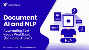 Document AI and NLP processing English and Arabic business documents automatically, extracting data from invoices, contracts, and forms